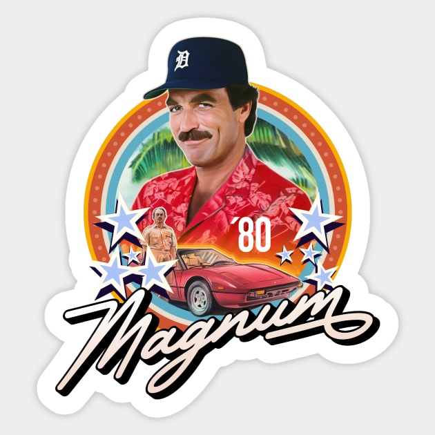 Tom Selleck Sticker by Trazzo